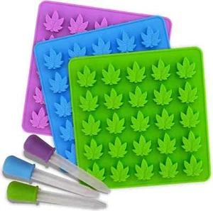 Gummy Leaf Silicone Candy Mold Party Novelty Gift 3 Pack - Picture 1 of 8