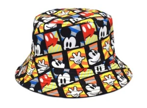 Mickey Mouse Cartoon Character All Over Print Adult Size Bucket Hat - Picture 1 of 1