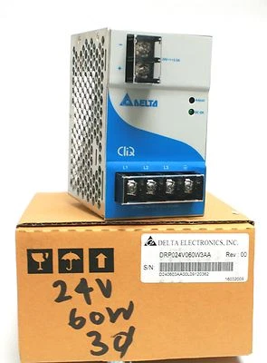 Delta DRP024V060W3AA Power Supply Input 400-500VAC Output 24V DC 60W 3PH 2.5A - Image 1 of 4