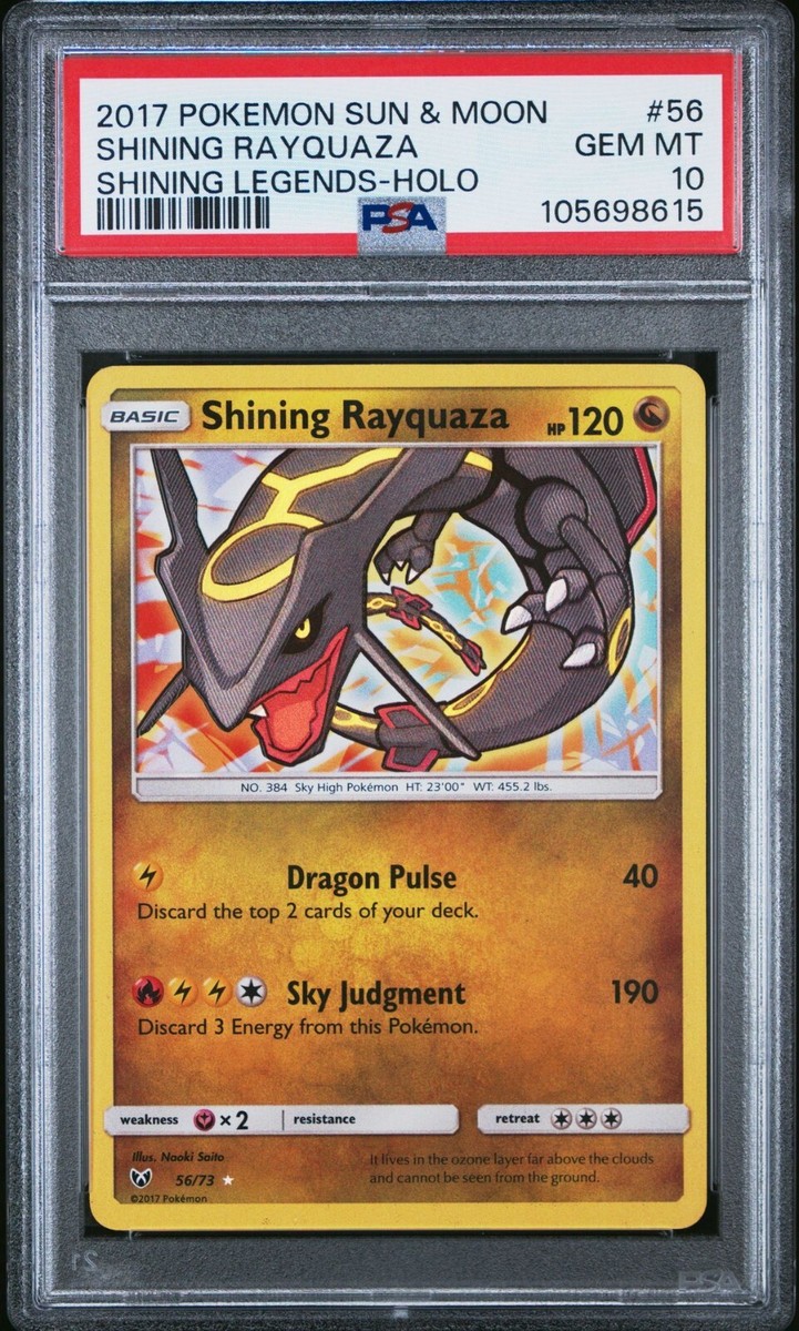 Pokémon TCG Grade 10 Rayquaza Individual Collectible Card Pokémon TCG Grade 10 Rayquaza Individual Collectible Card