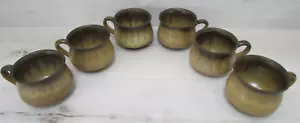 Denby Romany Set 6 Mugs/Cups 2 tone Brown Stoneware Made in England - Picture 1 of 15