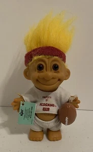 Vintage Russ 1990 NFL WASHINGTON REDSKINS Good Luck Troll 5"with Football & Tag - Bild 1 von 6