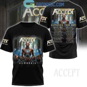 Camiseta 3D Accept Humanoid Tour Schedule 2024 - Imagen 1 de 3