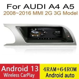 Car Multimedia Player Stereo Gps Radio Android Mmi For Audi A4 A4l A5 4+64 Radio - Picture 1 of 7