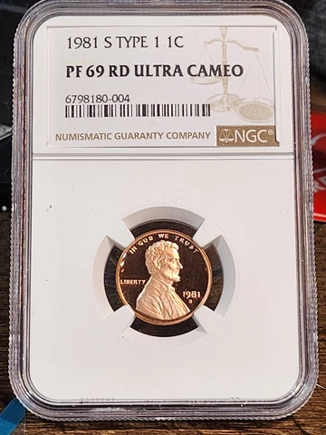 1981 S TYPE 1, Lincoln 1c, NGC Certified PF 69 UCAM RD, 0-004 Cover