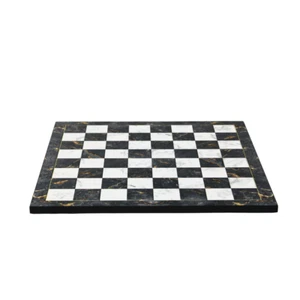 14 Inch Gray Marble Design Chess Board 14 Inch - Picture 1 of 2