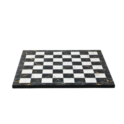 CHESSGAMMON 14 Inch Gray Marble Design Chess Board 14 Inch