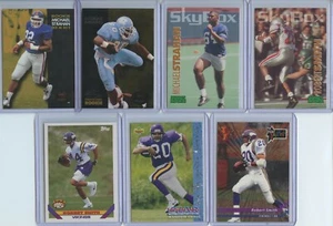 1993 7 Rookie Card Lot Inc. Michael Strahan (x2), Natrone Means, Robert Smith - Picture 1 of 2