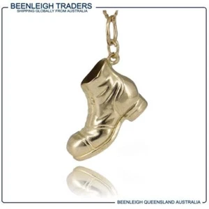 9ct Yellow Gold London Hallmarked BOOT CHARM Guaranteed Genuine 9ct / 9k Gold - Picture 1 of 10
