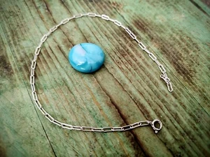 Zartes, edles & elegantes Fußkettchen Armband längliches Glied ~ 925 Sterling Silber - Bild 1 von 7