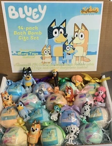 Jumbo Bluey 14-pack XL 5.5 oz Bath Bomb Gift Set for Kids - Picture 1 of 5
