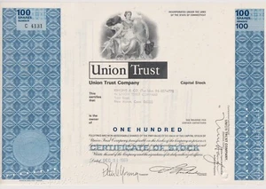 Certificado de acciones de Union Trust Company de Connecticut - Imagen 1 de 1