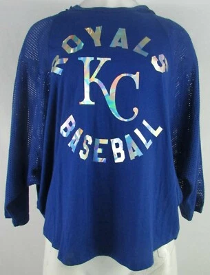 Kansas City Royals MLB Touch Women's Blue 3/4 Sleeve Hooded Shirt - Image 1 of 4