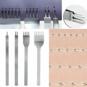 Leather Craft Pricking Iron Diamond Stitching Chisel Hole Punch Tool 3/4/5/6mm - Picture 1 of 12