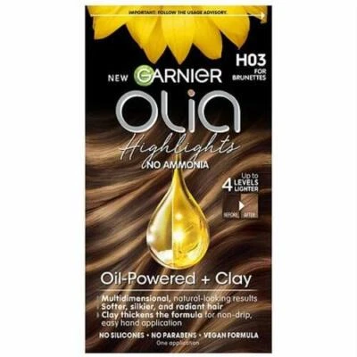 Garnier Olia At Home Permanent Hair Color Tool Kit, Unisex, H03 Brunette - Image 1 of 4