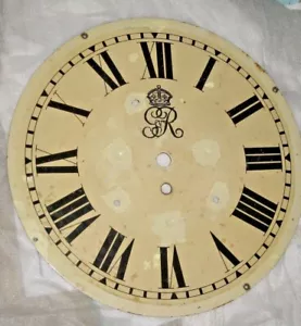 ANTIQUE ENGLISH G.R. FUSEE STATION / PUB CLOCK "DIAL ONLY" ENGLAND PARTS REPAIR - Picture 1 of 6