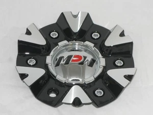 MPW BLACK AND MACHINED ALUMINUM WHEEL RIM CENTER CAP C10MP20802B C614202-1CAP - Picture 1 of 2