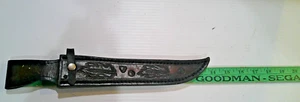 Leather Crafted Belt Sheath Vertical Holster For Fixed Blade Knife - Picture 1 of 4