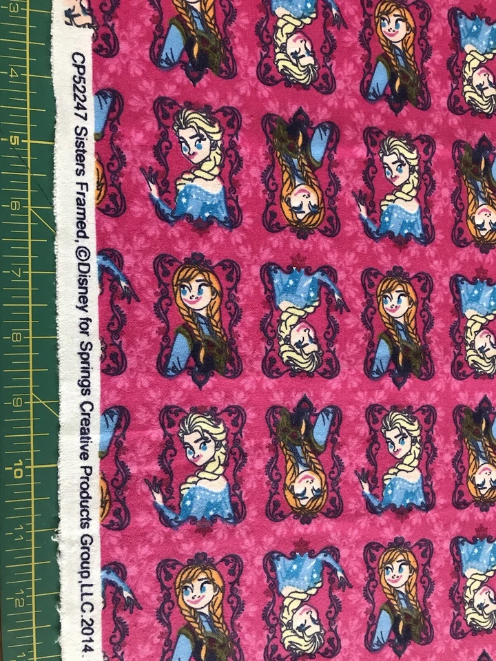 Frozen 2014 Sisters Framed Flannel fabric sold by the yard #754 - Image 1 of 1