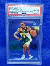 2003-04 Fleer E-X Essential Credentials Now Rashard Lewis #13/33 PSA 8 Pop 1