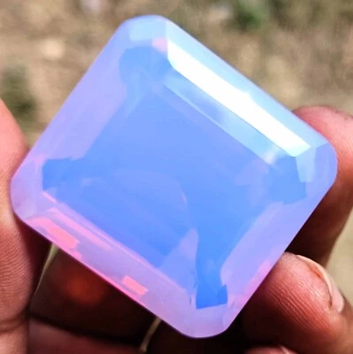 SPARKLING AAA+ OPAL 201 CT EGL CERTIFIED UNTREATED EMERALD CUT LOOSE GEMSTONE - Image 1 of 4