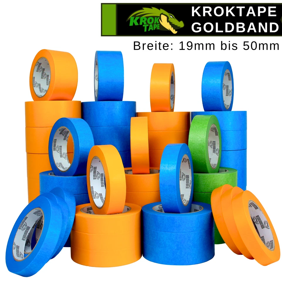 Malerkrepp 50m Goldband Klebeband Malerband Abdeckband Lackierer Abklebeband - Bild 1 von 1