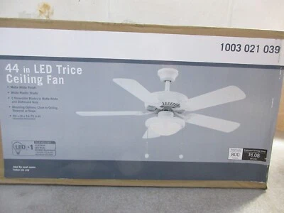 Trice 44 in. LED Matte White Ceiling Fan YG269AP-MWH - Image 1 of 4