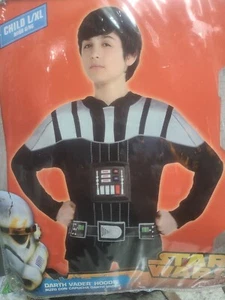 Halloween Darth Vader Hoodie Costume Youth Size Large Anakin Child Zip Star Wars - Picture 1 of 3