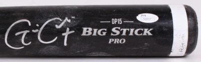 GAVIN CECCHINI SIGNED GAME USED RAWLINGS BIG STICK PRO BIRCH BASEBALL BAT w/ JSA - Image 1 of 4