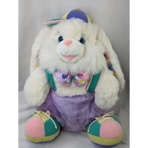 Weißer Osterhase Plüschhase 16 Zoll Jellybean Ohren Pastell Hut Stofftier - Bild 1 von 12