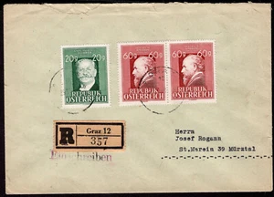 012 CUBIERTA REGISTRADA AUSTRIA 1948 GRAZ - MURZTAL - Imagen 1 de 2