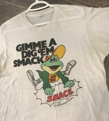 Camisa Kellogg’s Honey Smacks Cereal Dig’s 1978 vintage puntada única Kellogg Foto 1 de 4