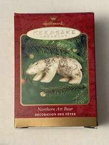 2000 Hallmark Andenken Ornament Northern Art Eisbär Schnitzerei Lapierre MM25 - Bild 1 von 6