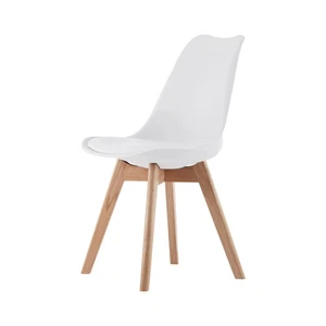 Set 4 Sedie da Pranzo Seduta Imbottita con Gambe in Legno Cucina Ufficio Soggiorno - Foto 1 di 6