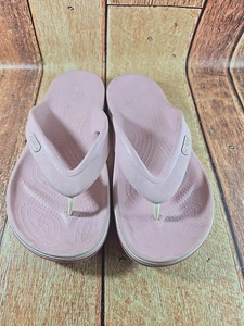 Sandali infradito donna Crocs rosa taglia 11 comodi casual da spiaggia - Foto 1 di 7