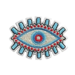 EVIL EYE IRON ON PATCH 2" Small Colorful Embroidered Applique Protection Symbol - Picture 1 of 2