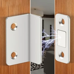 Magnetic Alloy Door Clamp Pair:No Drill,Strong Adhesion for Cabinets/Wardrobes - Picture 1 of 6