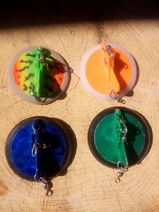 LOT OF 4 LUHR JENSEN DIPSY DIVER #0 TROLLING SINKERS WALLEYE SALMON FISHING - Picture 1 of 3