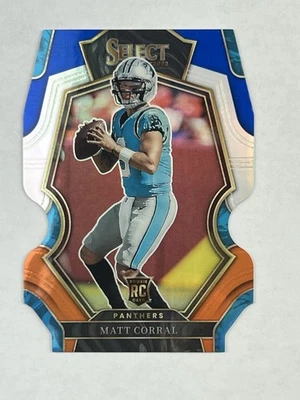 Matt Corral Premier Level BLUE & ORANGE DIE-CUT 02/35 SSP - 2022 Panini Select - Image 1 of 2