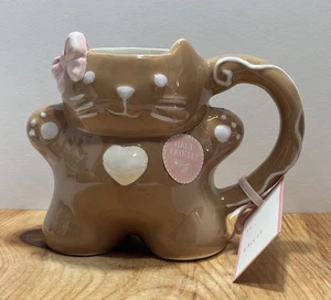 Taza de té de café de cerámica de 18 oz para gato pan de jengibre menta y pino regalo - Imagen 1 de 10