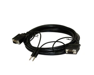 Steren 6ft SVGA + 3.5mm Stereo Male-to-Male Cable High-Resolution VGA Video & Au - Picture 1 of 1