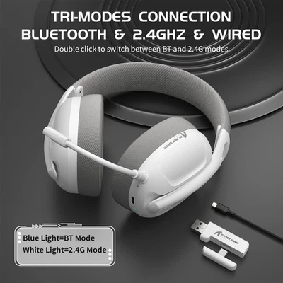 ATTACK SHARK L80 Tri-Mode Wireless Gaming Headset Ultra-Light PC PS4 PS5 Xbox - Image 1 of 4