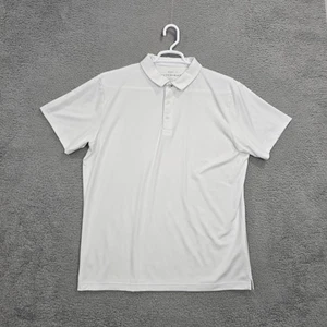 Polo Mizzen Main uomo taglia extra large XL bianca manica corta golf performa - Foto 1 di 14