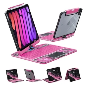 KARTICE Pink Case with Wireless Keyboard for iPad 10.2 Inch (7th/8th/9th Gen) - Picture 1 of 14