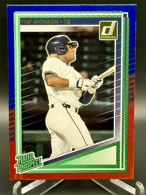 2025 Panini Donruss - Rated Prospects Tre' Morgan #126 Red & Blue (RC) - Image 1 of 2