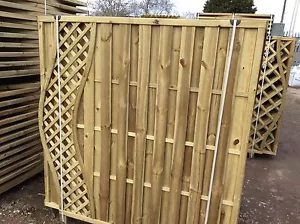 Wave Top Chelsea Fence Panels 1.8mx1.5m P/Treated, Get Delivery Quote 1st Please - Picture 1 of 8