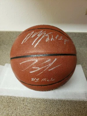 🔥KARL ANTHONY TOWNS🔥ANDREW🏀WIGGINS💥SIGNED🏀BALL🌟JSA🌟HOLOGRAM🌟 - Image 1 of 4