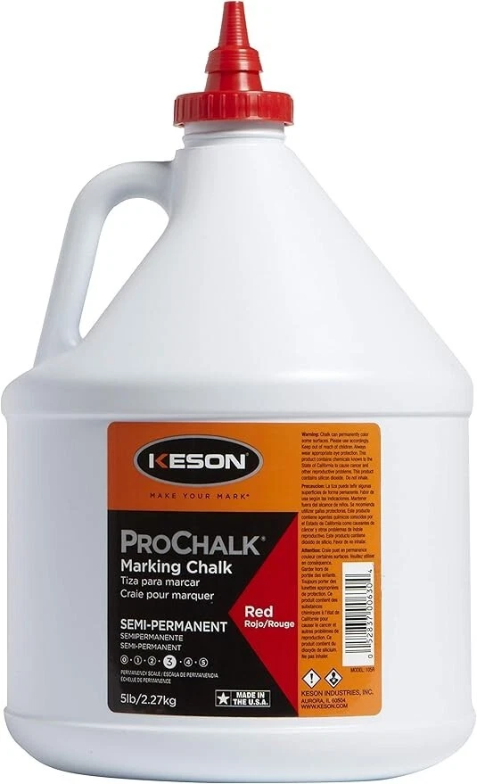 Keson 103RD 3 Lb Red Chalk Dye - Waterproof Permanent - Image 1 of 1