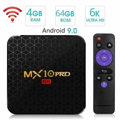 Smart TV Box 4GB + 64GB Android 9.0 1080P 6K Wifi 2.4G Media Player Set Top Box - Image 1 of 4