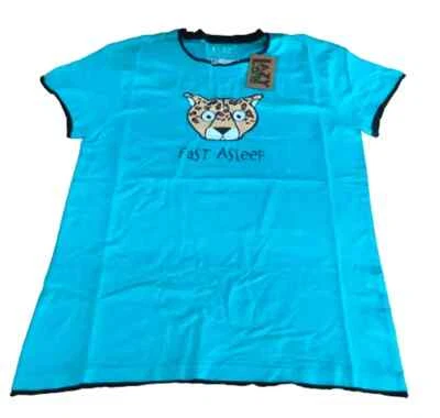 Lazyone Women Pyjama Tops PJ T-Shirts Nightwear Lounge Sleepwear Fastsleep D163 - Image 1 of 4